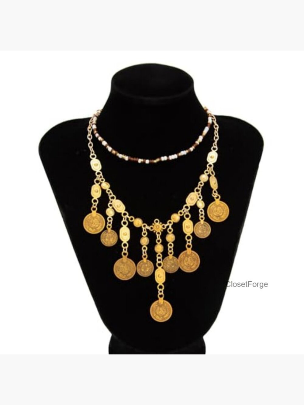 Bohemian Gold Coin Layered Necklace - Women - Picture 5 of 7